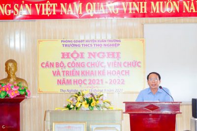 TRƯỜNG THCS THỌ NGHIỆP TỔ CHỨC HỘI NGHỊ CÁN BỘ – CÔNG CHỨC – VIÊN CHỨC VÀ TRIỂN KHAI KẾ HOẠCH NĂM HỌC 2021 – 2022