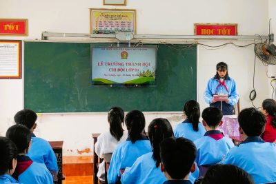 LIÊN ĐỘI TRƯỜNG THCS THỌ NGHIỆP TỔ CHỨC LỄ TRƯỞNG THÀNH ĐỘI VIÊN CHO ĐỘI VIÊN KHỐI 9