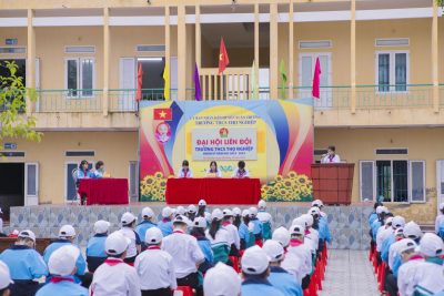 LIÊN ĐỘI TRƯỜNG THCS THỌ NGHIỆP TỔ CHỨC ĐẠI HỘI LIÊN ĐỘI NHIỆM KỲ NĂM HỌC 2023 – 2024